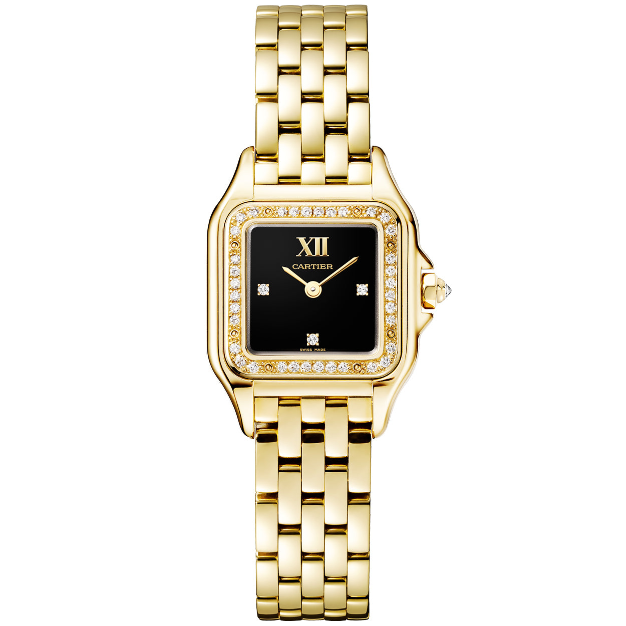 panthre-de-cartier-small-18ct-yellow-gold-diamond-set-black-dial-watch-nwuk8.jpg Panthère de Cartier Small 18ct Yellow Gold Diamond Set Black Dial Watch - Image 1