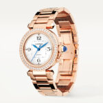 Pasha de Cartier 35mm 18ct Rose Gold Diamond Set Bracelet Watch - Image 6