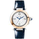Pasha de Cartier 35mm Steel & 18ct Rose Gold Bracelet/Leather Strap Watch - Image 3