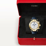 Pasha de Cartier 41mm 18ct Yellow Gold Chronograph Strap Watch - Image 3