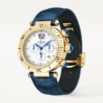 Pasha de Cartier 41mm 18ct Yellow Gold Chronograph Strap Watch - Image 7