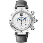 Pasha de Cartier 41mm Bracelet/Leather Strap Chronograph Watch - Image 6
