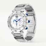 Pasha de Cartier 41mm Bracelet/Leather Strap Chronograph Watch - Image 7