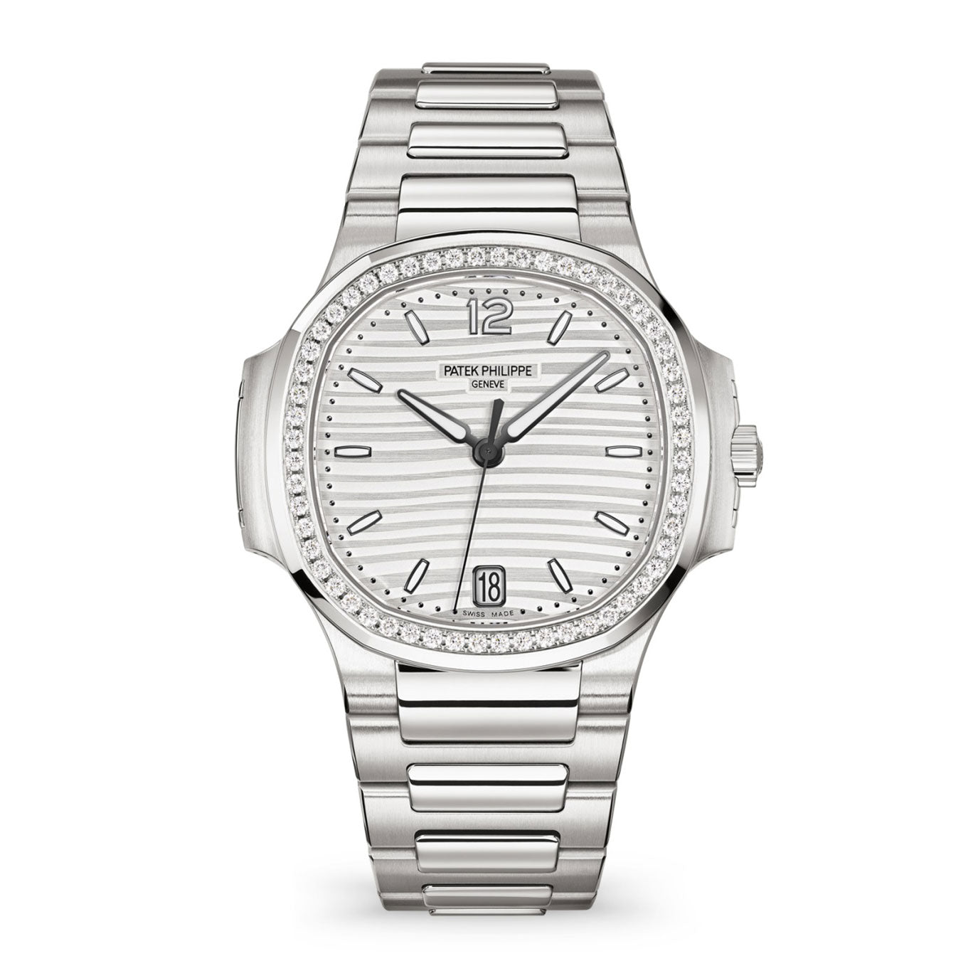 patek-philippe-nautilus-ladies-automatic-watch-stainless-steel-and-diamonds-352mm-ref-71181200a-010-aztzn.jpg Patek Philippe Nautilus Ladies Automatic Watch, Stainless Steel and Diamonds, 35,2mm, Ref# 7118/1200A-010 - Image 1