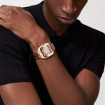 Santos de Cartier Large 18ct Rose Gold Men’s Skeleton Dial Watch - Image 2