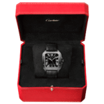 Santos de Cartier Large ADLC Black Dial & Strap Men’s Automatic Watch - Image 2