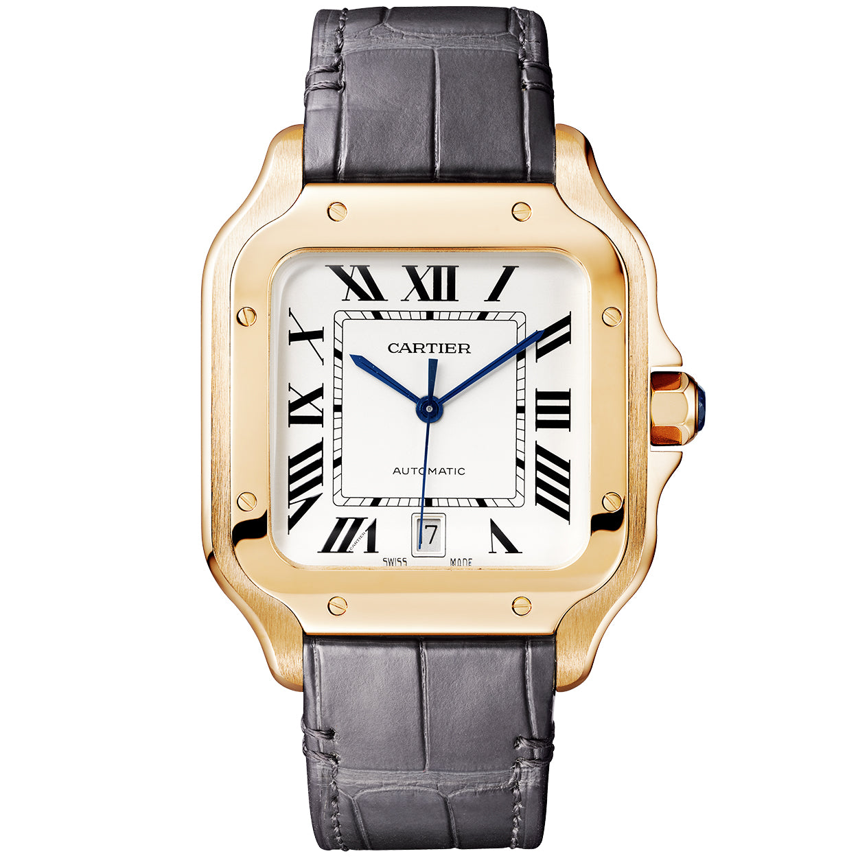 santos-de-cartier-large-automatic-18ct-rose-gold-watch-vvhlq.jpg Santos de Cartier Large Automatic 18ct Rose Gold Watch - Image 1