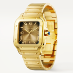 Santos de Cartier Large Brown Dial 18ct Yellow Gold Automatic Watch - Image 5