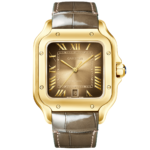 Santos de Cartier Large Brown Dial 18ct Yellow Gold Automatic Watch - Image 3