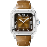 Santos de Cartier Large Brown Dial Automatic Bracelet/Strap Watch - Image 4