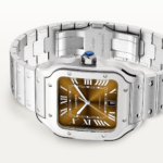 Santos de Cartier Large Brown Dial Automatic Bracelet/Strap Watch - Image 5