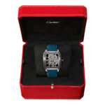 Santos de Cartier Large Skeleton Black ADLC Blue Strap Watch - Image 3