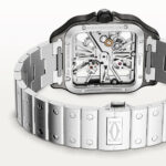 Santos de Cartier Large Skeleton Steel & Black ADLC Watch - Image 4