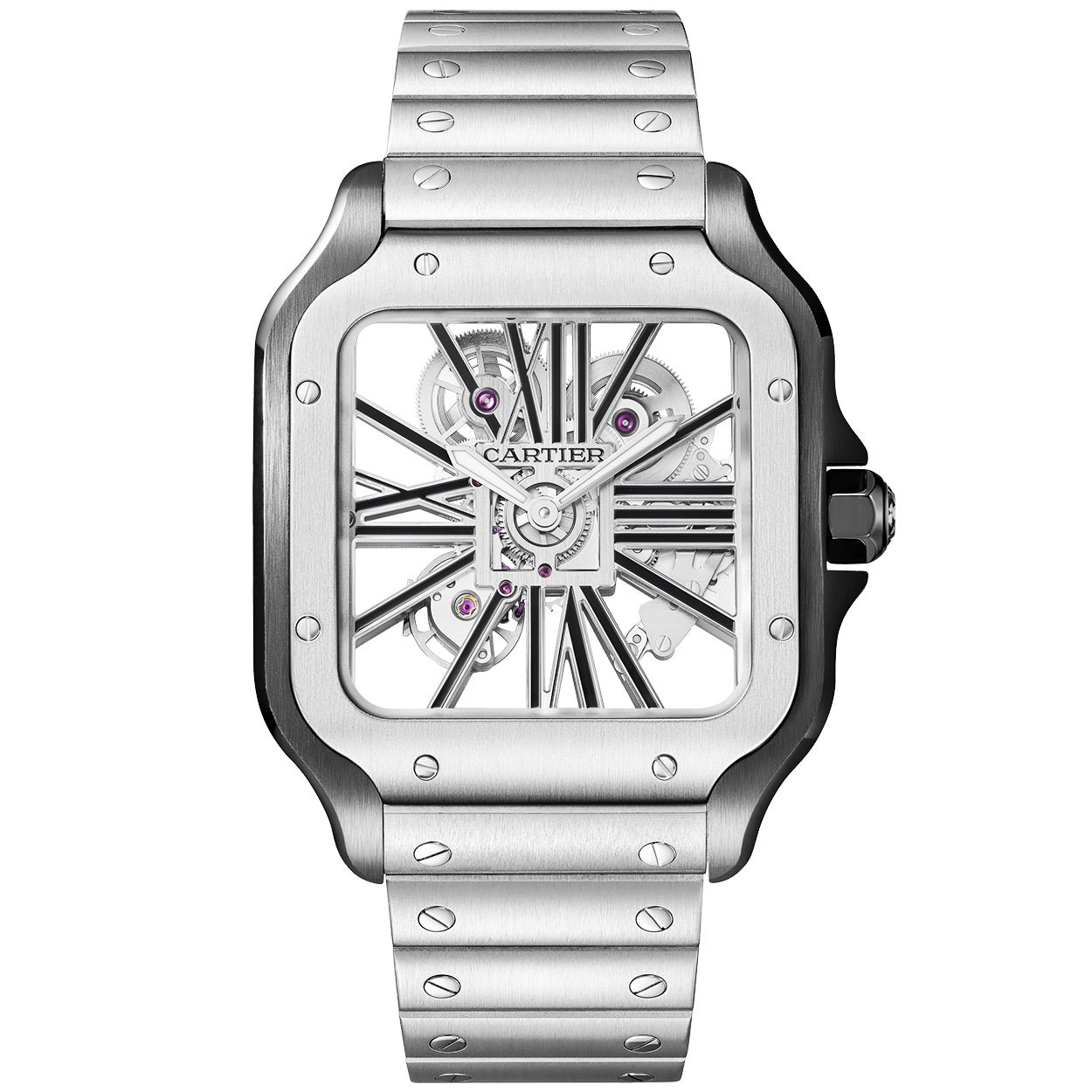 santos-de-cartier-large-skeleton-steel-amp-black-adlc-watch-suvkx.jpg Santos de Cartier Large Skeleton Steel & Black ADLC Watch - Image 1