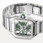 Santos de Cartier Large Skeleton/Green Dial Men’s Watch - Image 5