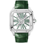 Santos de Cartier Large Skeleton/Green Dial Men’s Watch - Image 3