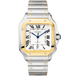 Santos de Cartier Large Steel & 18ct Yellow Gold Bracelet/Strap Watch