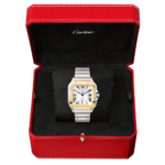 Santos de Cartier Large Steel & 18ct Yellow Gold Bracelet/Strap Watch - Image 3
