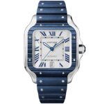 Santos de Cartier Large Steel & Silver/Blue Dial Men’s Automatic Watch - Image 2