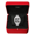 Santos de Cartier Large Steel Skeleton Dial Bracelet/Strap Watch - Image 2