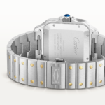 Santos de Cartier Large Two-Tone Grey Dial Bracelet/Strap Watch - Image 4
