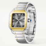 Santos de Cartier Large Two-Tone Grey Dial Bracelet/Strap Watch - Image 5