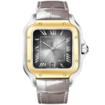Santos de Cartier Large Two-Tone Grey Dial Bracelet/Strap Watch - Image 3