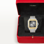 Santos de Cartier Large Two-Tone Grey Dial Bracelet/Strap Watch - Image 2