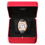 Santos de Cartier Medium Automatic 18ct Rose Gold Watch - Image 2