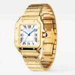 Santos de Cartier Medium Automatic 18ct Yellow Gold Bracelet Watch - Image 5