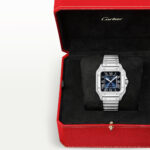 Santos de Cartier Medium Blue Dial Automatic Bracelet/Strap Watch - Image 2