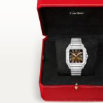 Santos de Cartier Medium Brown Dial Automatic Bracelet/Strap Watch - Image 2
