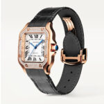 Santos de Cartier Medium Diamond Set Automatic 18ct Rose Gold Watch - Image 7