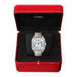 Santos de Cartier Medium Diamond Set Automatic 18ct White Gold Watch - Image 3
