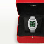 Santos de Cartier Medium Smoky Green Dial Automatic Bracelet/Strap Watch - Image 3