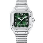 Santos de Cartier Medium Smoky Green Dial Automatic Bracelet/Strap Watch