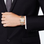 Santos de Cartier Medium Steel & 18ct Yellow Gold Bracelet/Strap Watch - Image 2