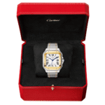 Santos de Cartier Medium Steel & 18ct Yellow Gold Bracelet/Strap Watch - Image 3