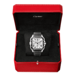 Santos de Cartier XL Chronograph Rubber/Leather Strap Watch - Image 2