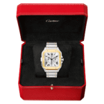 Santos de Cartier XL Chronograph Steel & 18ct Yellow Gold Watch - Image 2