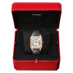 Santos-Dumont 18ct Rose Gold Large Steel Strap Watch - Image 2