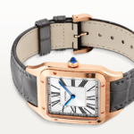 Santos-Dumont Extra Large 18ct Rose Gold Strap Watch - Image 4