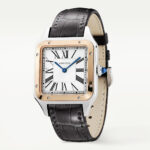Santos-Dumont Large & 18ct Pink Gold Steel Strap Watch - Image 6