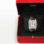Santos-Dumont Large & 18ct Pink Gold Steel Strap Watch - Image 4