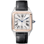 Santos-Dumont Large & 18ct Pink Gold Steel Strap Watch