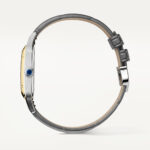 Santos-Dumont Large Steel & 18ct Yellow Gold Strap Watch - Image 4