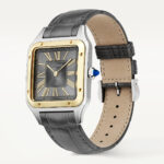 Santos-Dumont Large Steel & 18ct Yellow Gold Strap Watch - Image 6
