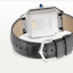 Santos-Dumont Large Steel & 18ct Yellow Gold Strap Watch - Image 5