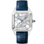 Santos-Dumont Large Steel Skeleton Dial Automatic Strap Watch - Image 2