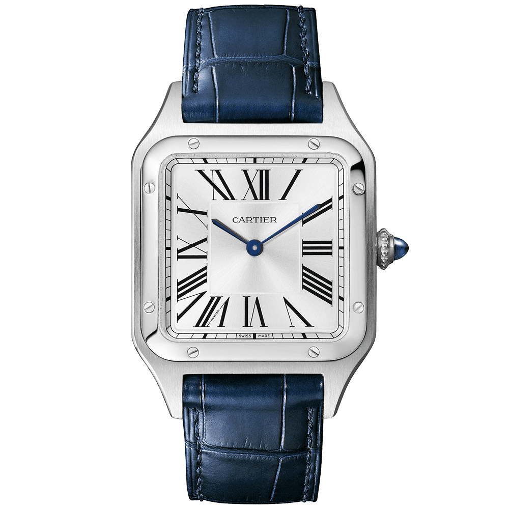 santos-dumont-large-steel-strap-watch-kw8zz.png Santos-Dumont Large Steel Strap Watch - Image 1